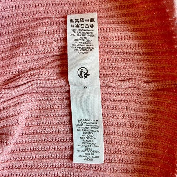 Mini Boden Girls' Chevron Striped Chalky Pink Rib-Knit Sweater - Picture 6 of 7